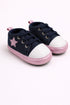 Pink Star Twinkle Navy Velcro Baby Sneakers