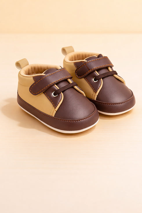 Brown Baby Sneaker with Velcro Strap