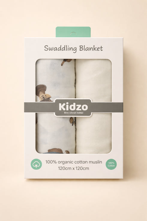 2-Pack Muslin Swaddle Blanket
