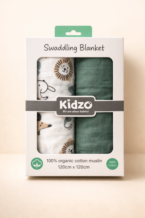 2-Pack Muslin Swaddle Blanket