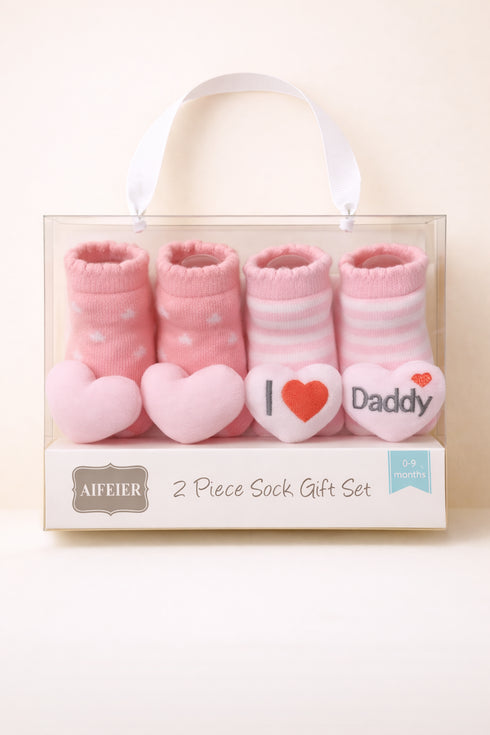 Daddy & Little Hearts Socks Set (0-9 Months)