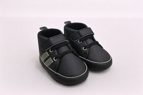 Green & Black Sneaker with Velcro Strap