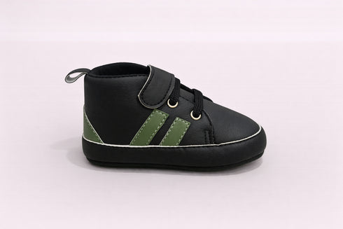 Green & Black Sneaker with Velcro Strap