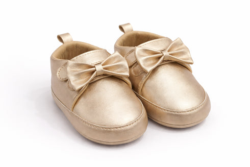 Golden Baby Bow Sneakers