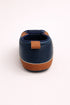 Navy Blue & Tan Lace-Up Baby Shoes