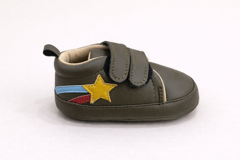 Olive Star Velcro Shoes