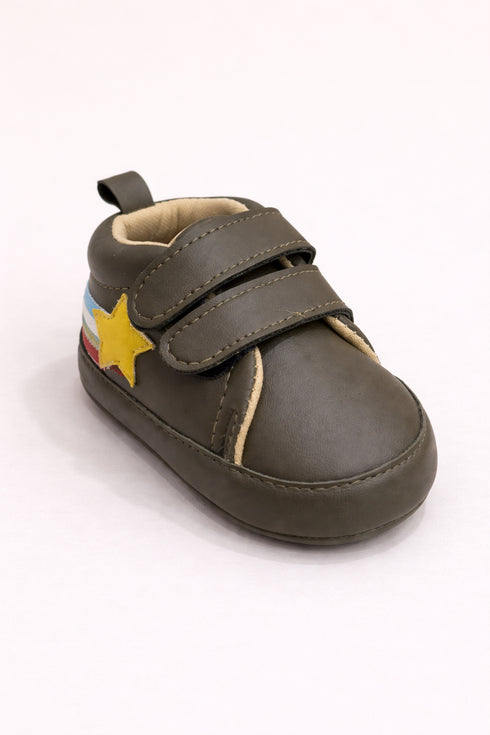 Olive Star Velcro Shoes