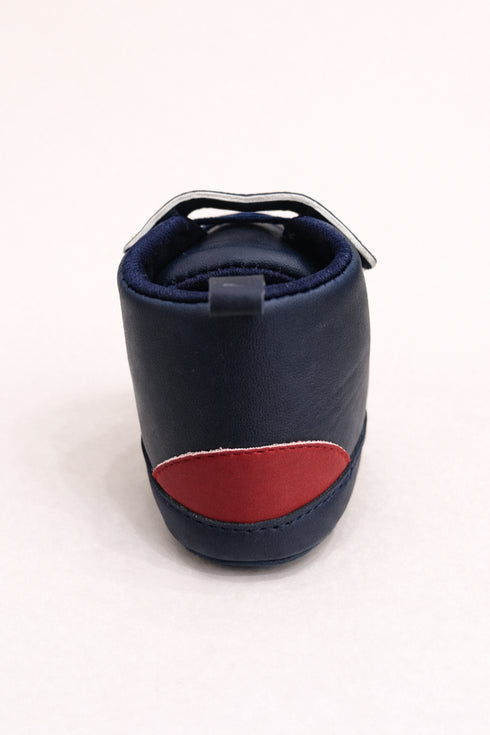 Navy Blue High-Top Shoes with Lace