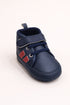 Navy Blue High-Top Shoes with Lace