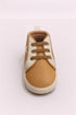 Beige Star Twinkle Brown Velcro Baby Sneakers
