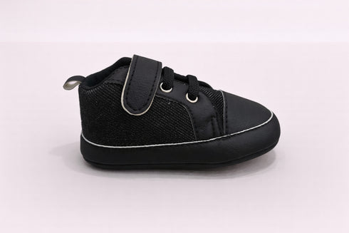 Black Baby Sneakers with Velcro Strap