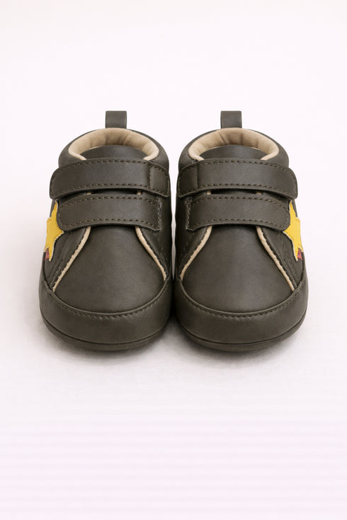 Olive Star Velcro Shoes