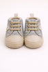 Sand Checkered Sneakers with Velcro Strap