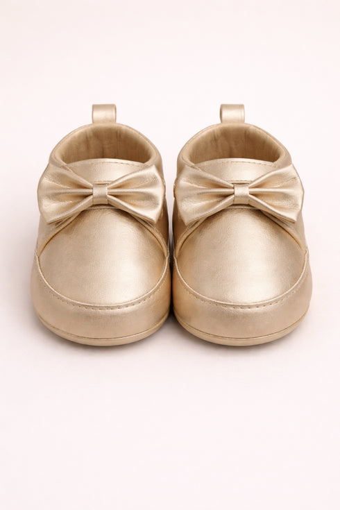 Golden Baby Bow Sneakers