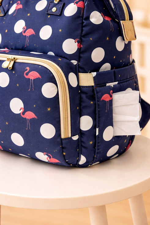 Flamingo Diaper Bag (Waterproof) - Blue