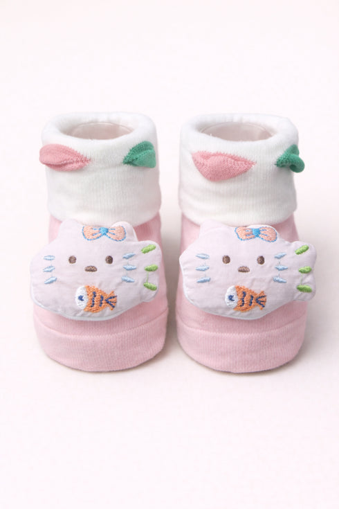 Cute Frog Design Baby Booties