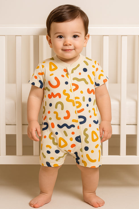 Doodle Dash Zip-Up Romper