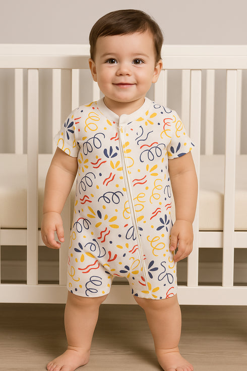 Doodle Day Zip-Up Romper