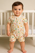 Road Network Zip-Up Romper