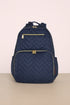 Morgan Quilted Diaper Backpack – Blue