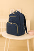 Morgan Quilted Diaper Backpack – Blue