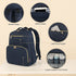 Morgan Quilted Diaper Backpack – Blue