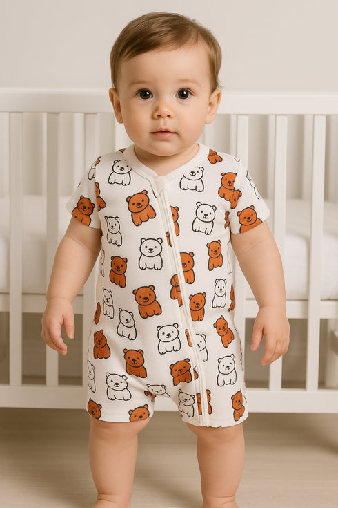 Cuddle Bears Zip-Up Romper