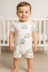 Cars & Tractors Buttoned Romper