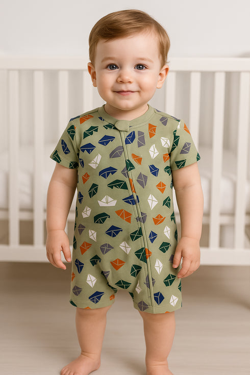 Little Voyager Zip-Up Romper