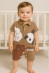 Beige Bare Bears Polo Romper
