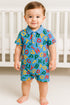 Alphabets Patterned Polo Romper