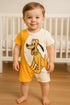 Pluto Printed Raglan Sleeve Romper