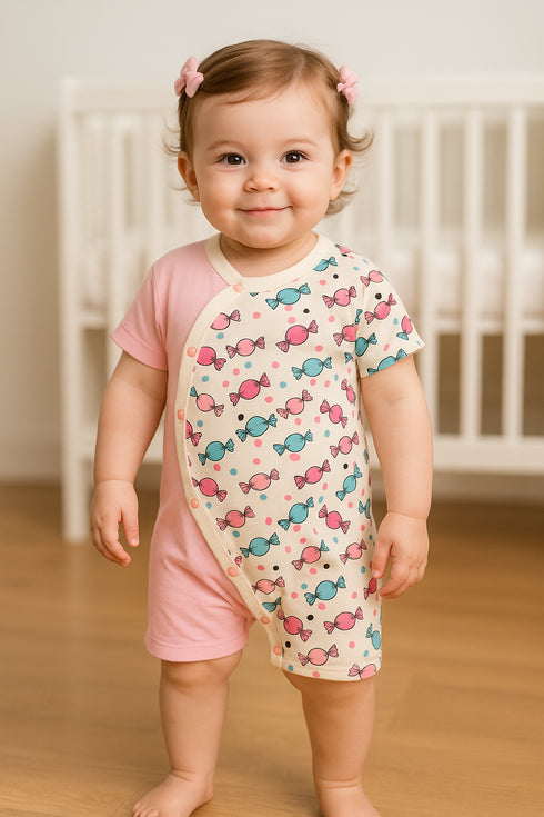 Candy Swirl Raglan Sleeve Romper