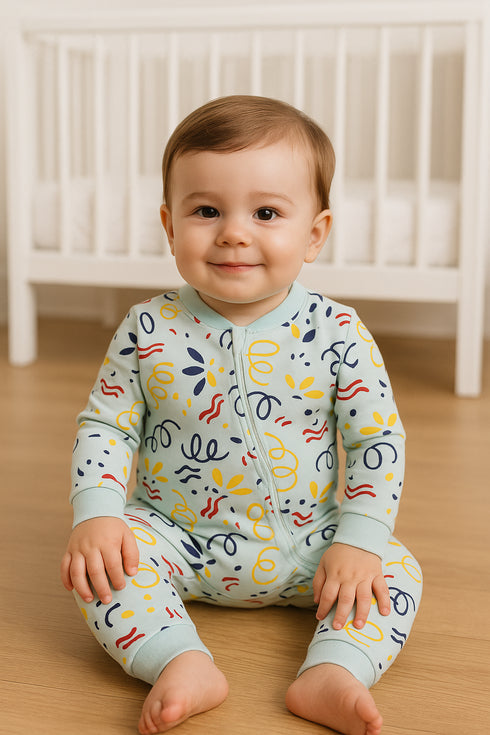 Doodle Day Interlock Sleepsuit