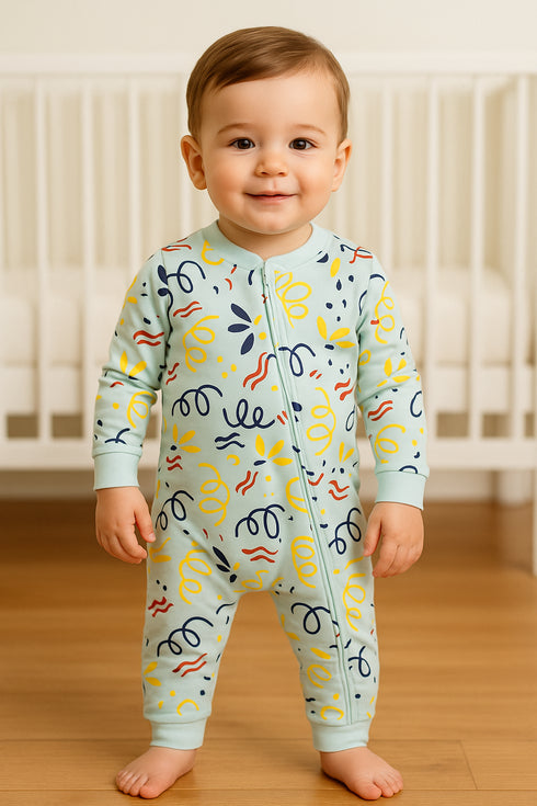 Doodle Day Interlock Sleepsuit