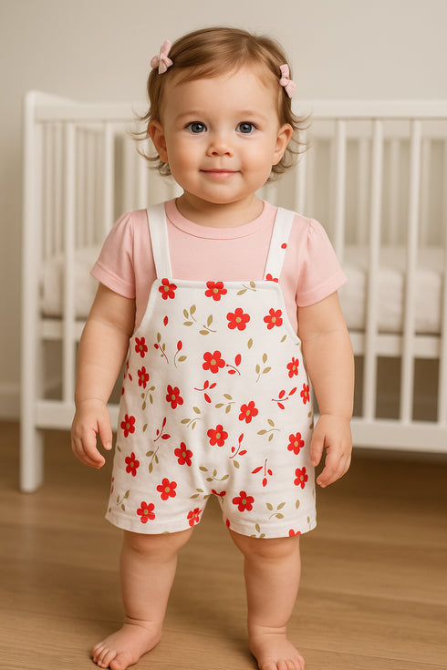 Spring Bloom Dungaree Romper