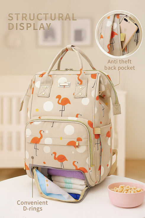Flamingo Diaper Bag (Waterproof)
