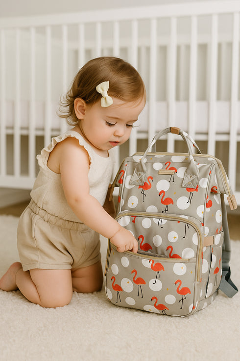 Flamingo Diaper Bag (Waterproof)