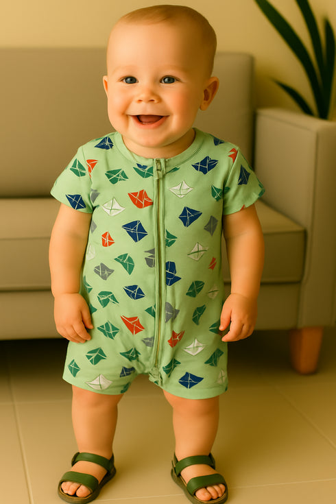 Little Voyager Zip-Up Romper
