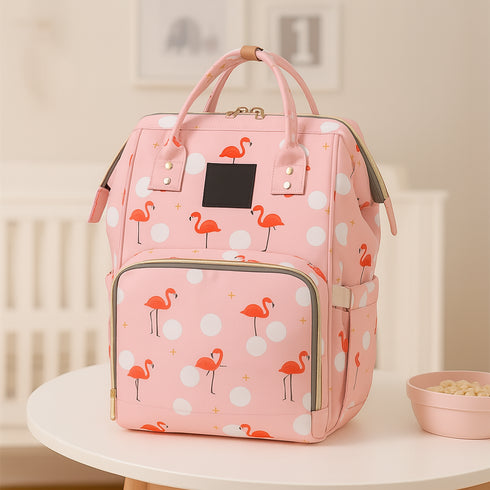 Flamingo Diaper Bag (Waterproof) - Orange