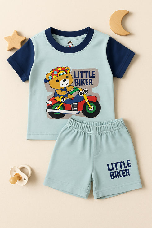 Little Biker Interlock Short Set