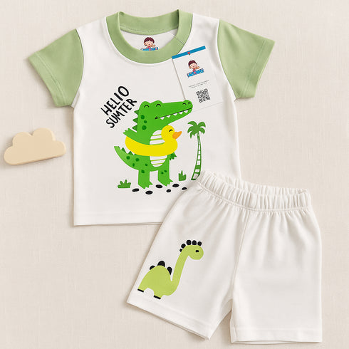 Tropical Croc Interlock Short Set