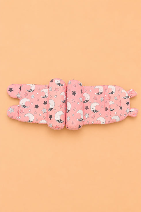 Pink Moon & Star Printed Baby Adjustable Pillow