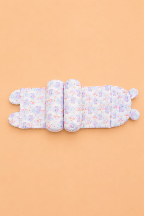 Elephant & Rainbow Printed Baby Adjustable Pillow