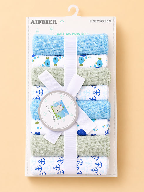 8-Pcs Baby Face Towel Gift Set