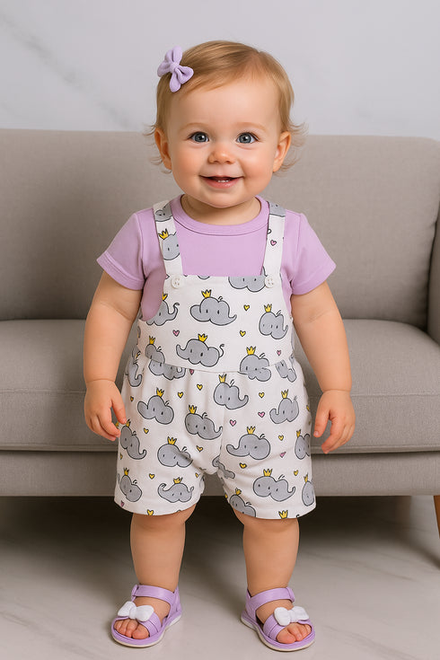 Elephant Parade Dungaree Romper
