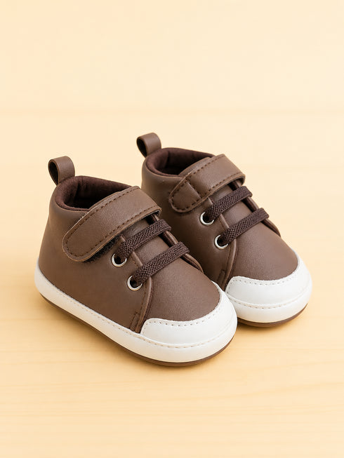 Dark Brown Baby Sneakers