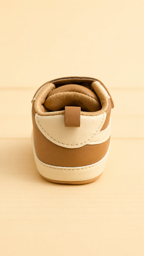 Baby Sneakers with Velcro Straps (Brown)