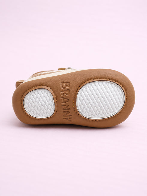 Baby Sneakers with Velcro Straps (Brown)