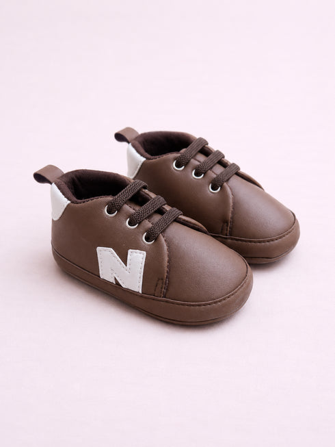 Dark Brown Baby Sneakers